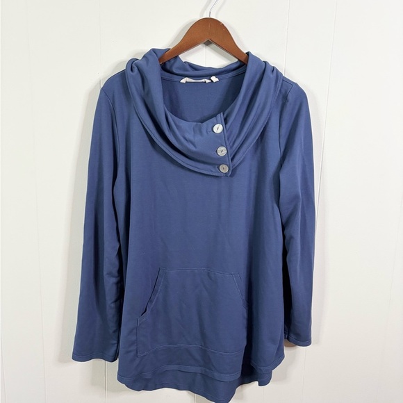Soft Surroundings Kassidy pullover tunic size L blue - Picture 2 of 8